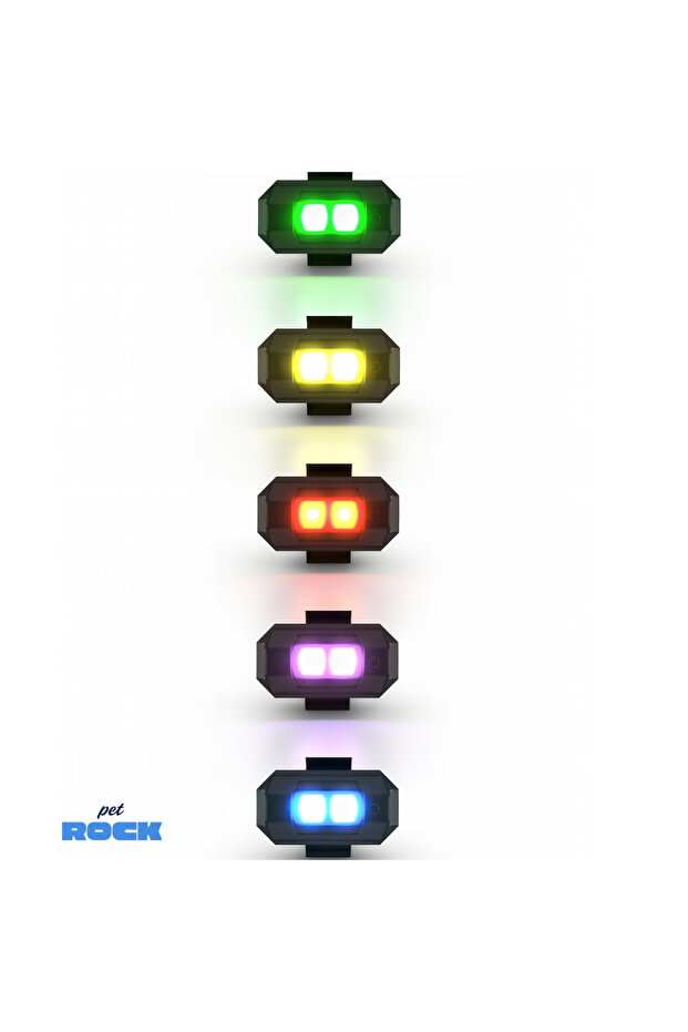 Pet Rock MOTORSİKLET DRONE UÇAK KANADI LED KABLOSUZ ŞARJLI MİNİ LED ÇOK RENKLİ 30 MODLU