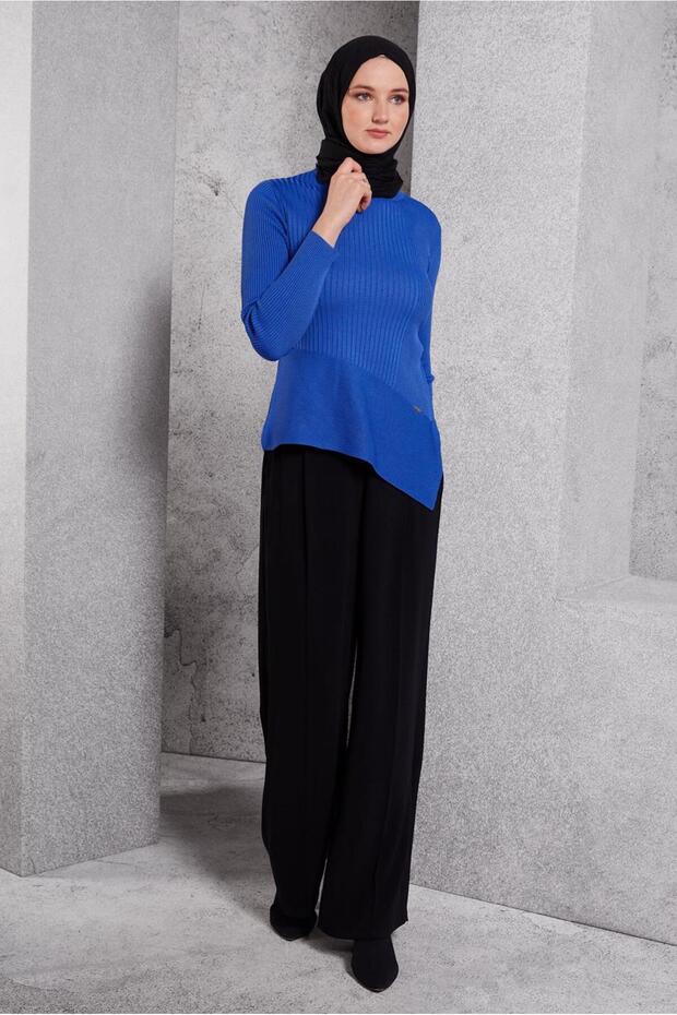 Asymmetric Cut Knitwear Sweater 45008