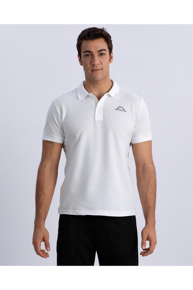 Logo Maltax 2 Mss Men's White Regular Fit Polo Neck T-Shirt