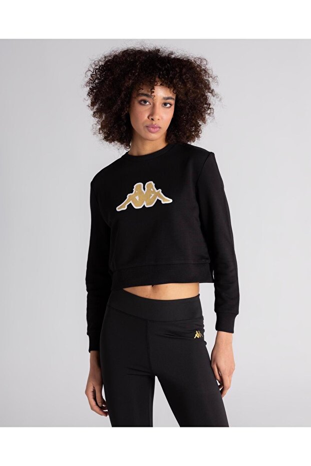 Logo Bautista Women's Black Regular Sweatshirt