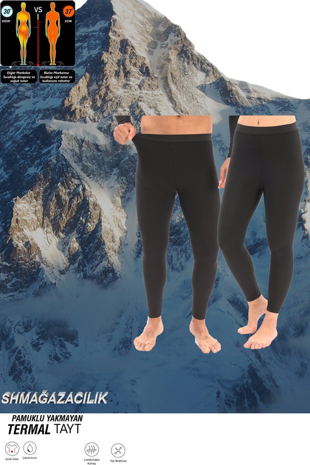 Unisex Winter Thermal Underwear, Warm Cotton Non-Burning, Thermal Bottom Thermal Underwear