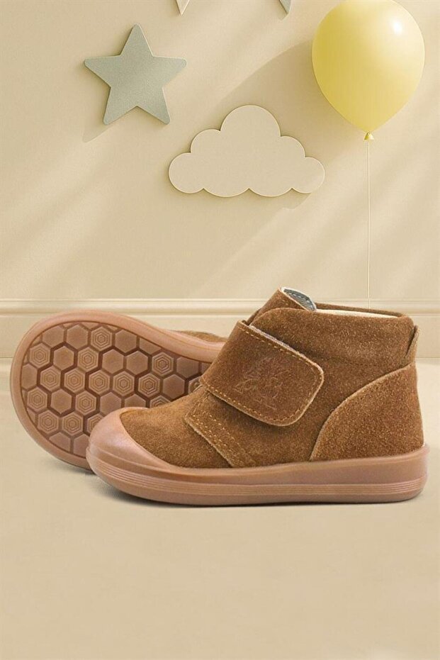 Yoohoo Hakiki Deri Taba Unisex Bebek Bot - 1