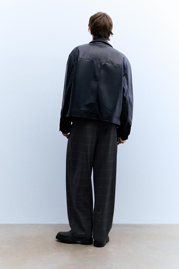 Tailored fit kareli pantolon - 4