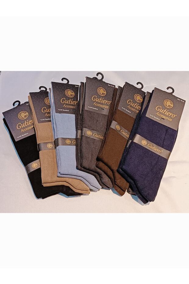 Men's 10 Pairs Bamboo Seamless Long Colored Socks