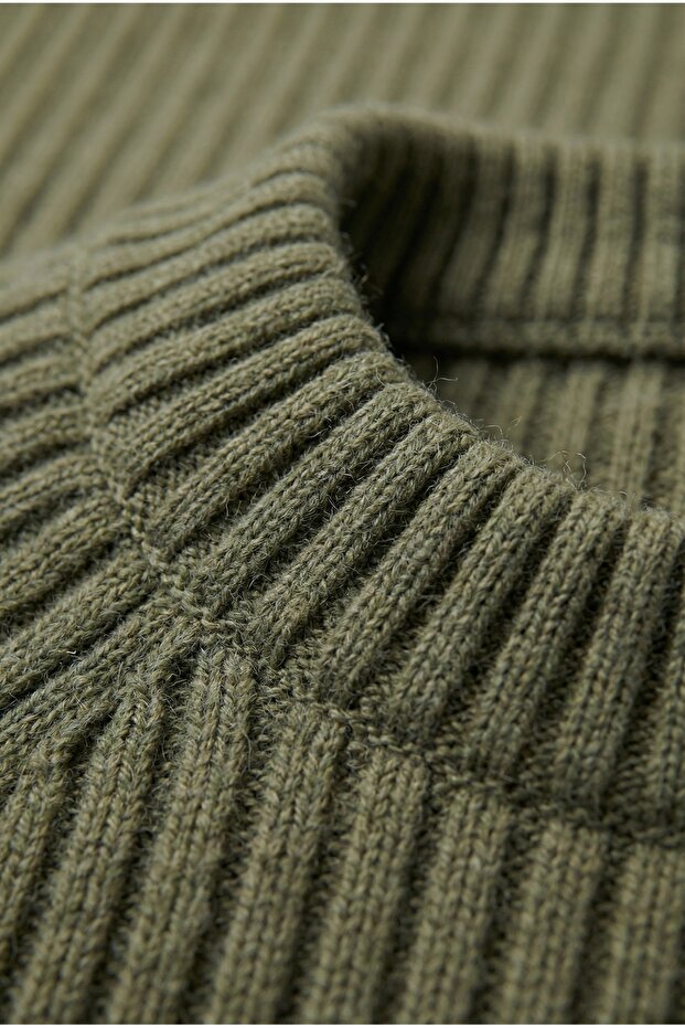 سترة تريكو أساسية بياقة دائرية، للشتاء والربيع، مخططة، ذات ملمس مميز، 25PLTK17 - 7