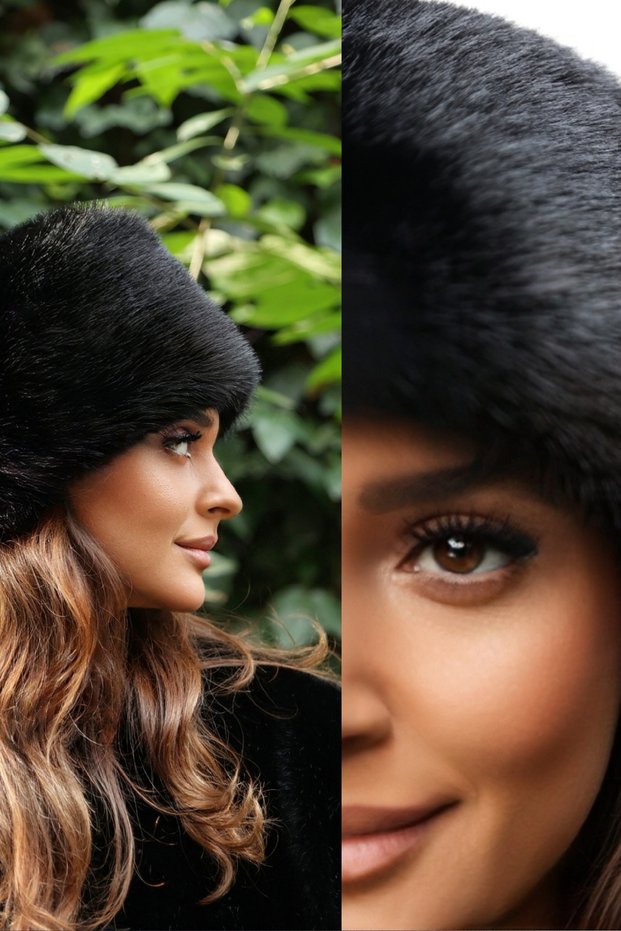 Faux Mink Fur Black Kalpak Hat | Winter Plush Women's Hat Christmas, New Year Gift