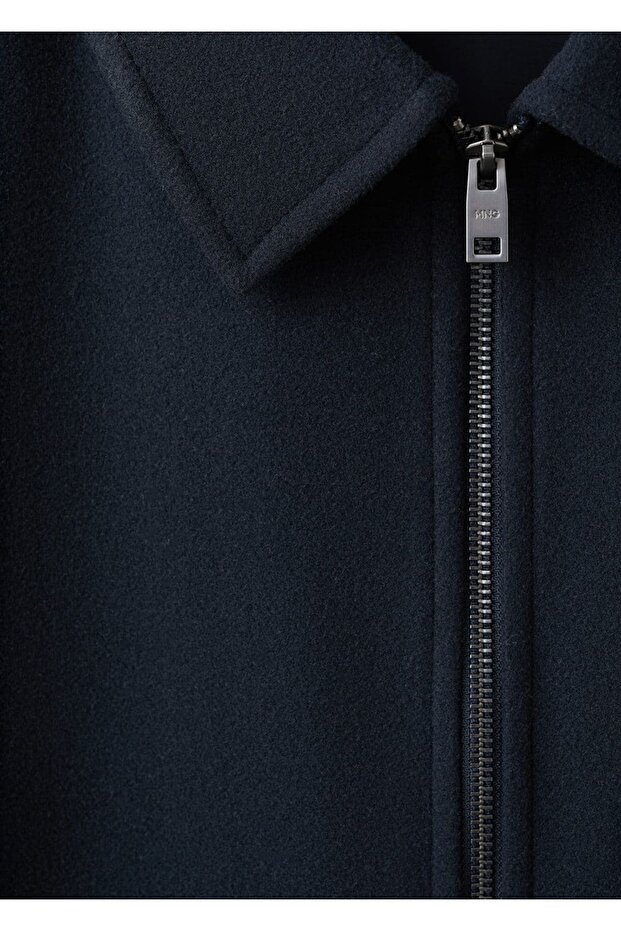 Fermuarlı yün ceket - 6