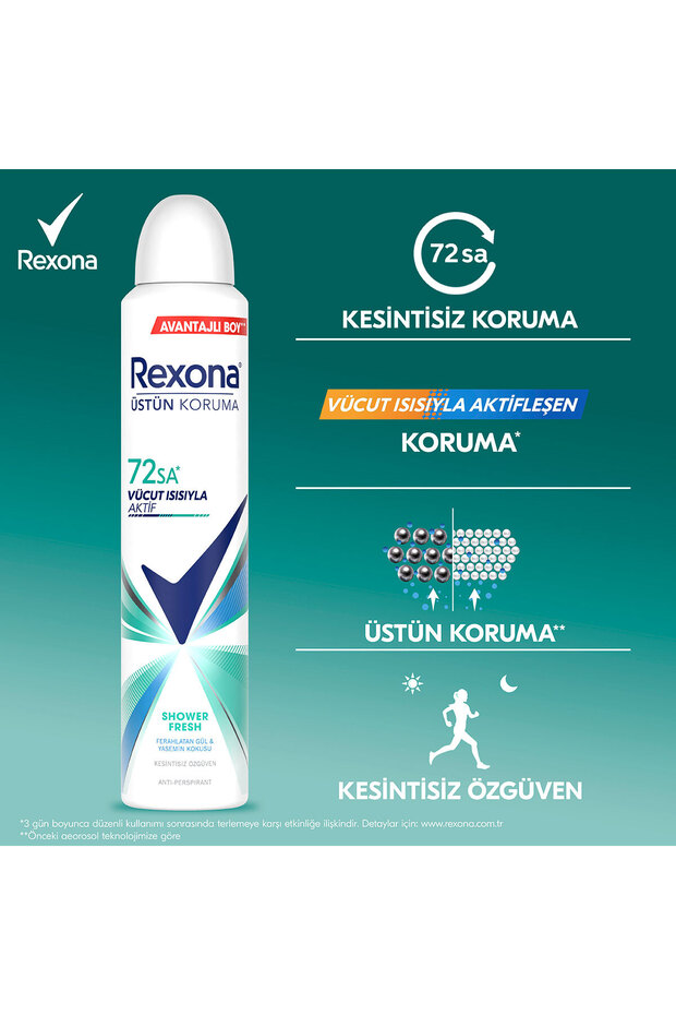 Kadın Sprey Deodorant Shower Fresh 200 ml x3 - 7