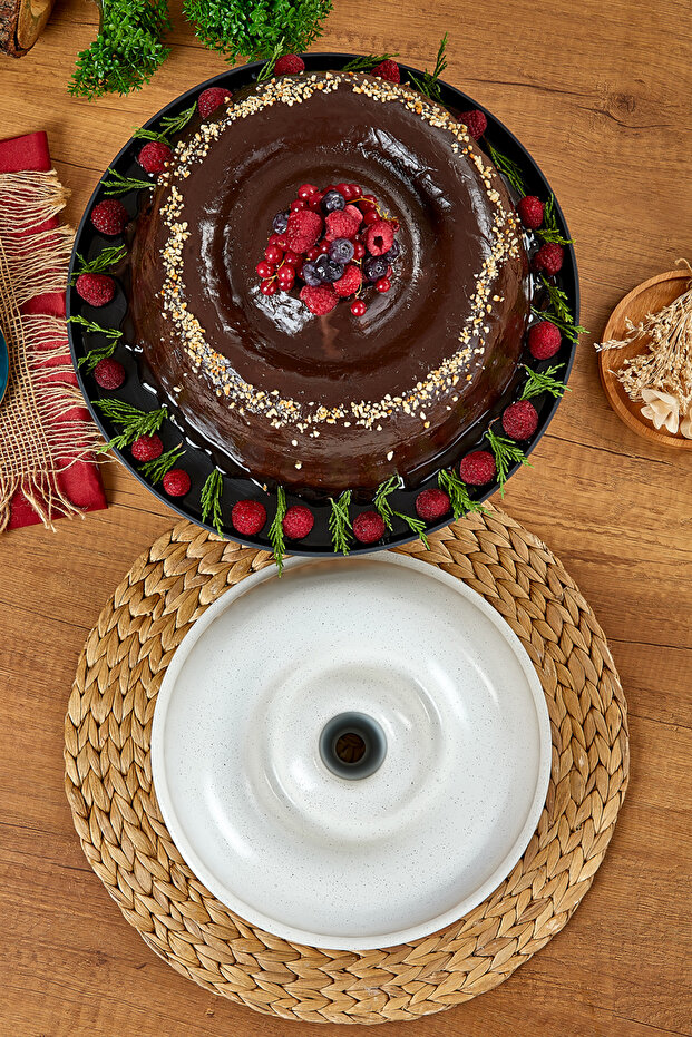 Döküm Drop Kek Kalıbı Krem - 7