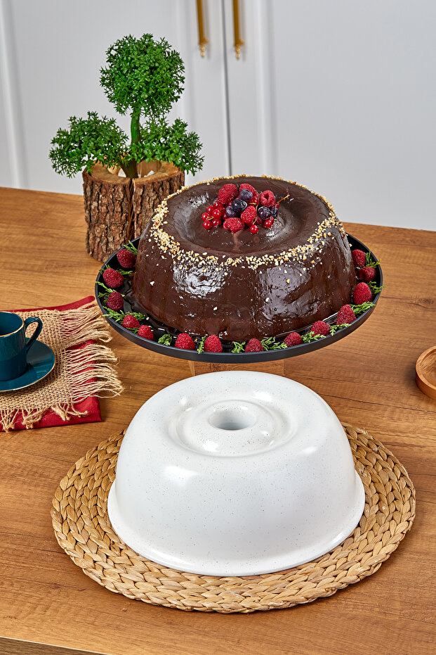 Döküm Drop Kek Kalıbı Krem - 6