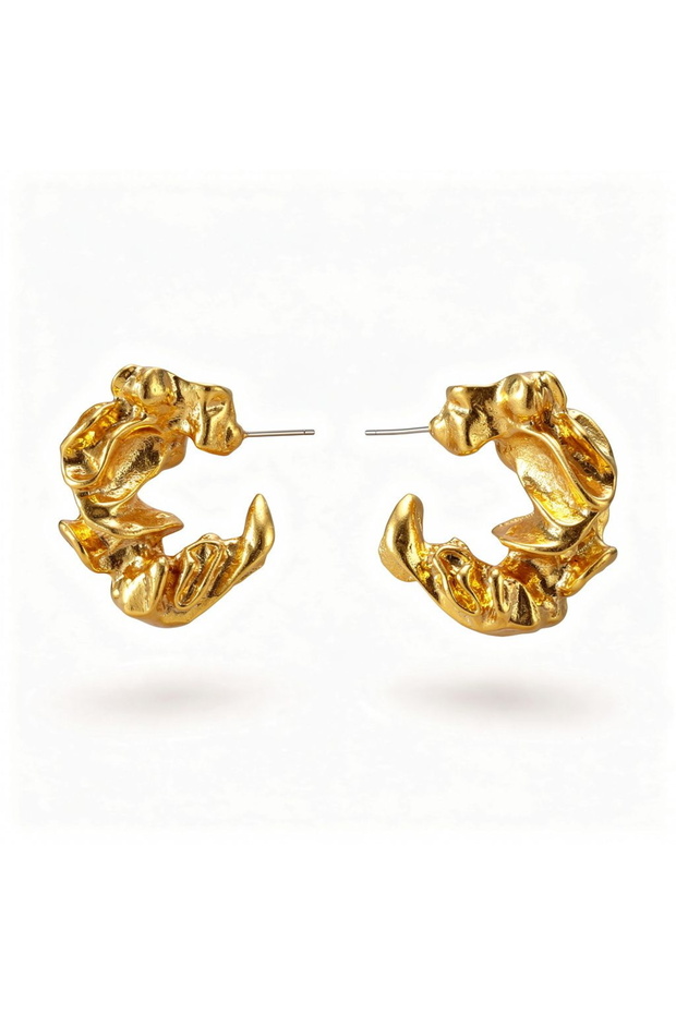 Women's Earrings 3cm Irregular Wavy Half Hoop Earrings