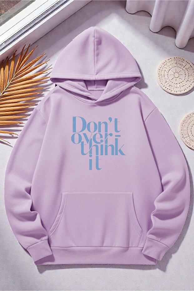 سويت شيرت مطبوع بتصميم DONT OVER THINK للجنسين