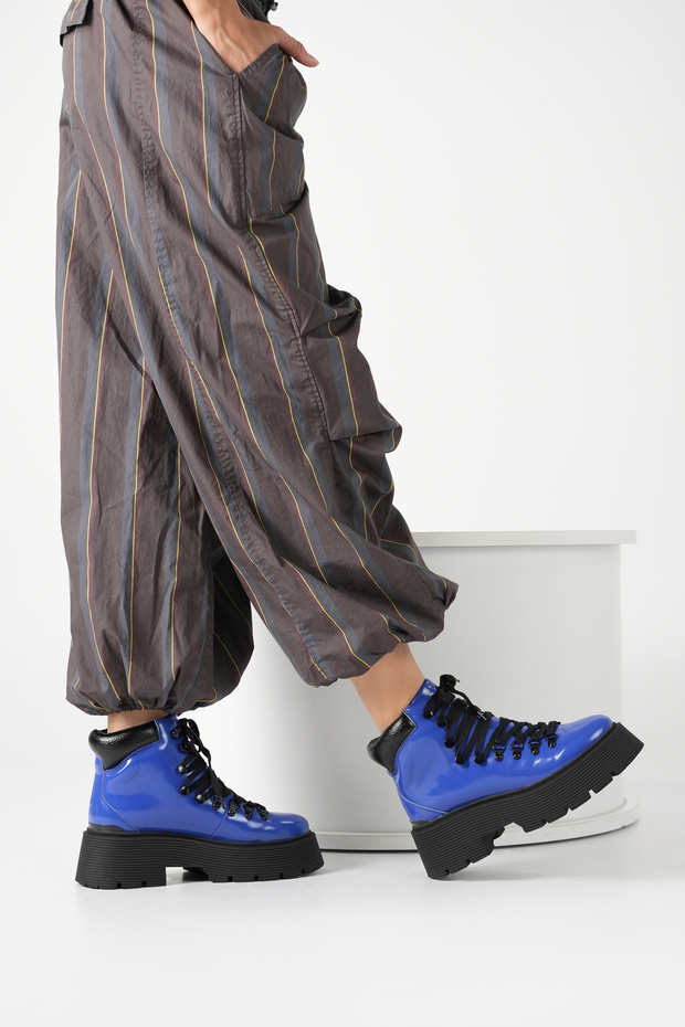 Jenifer Kadın Mavi Kalın Tabanlı Bot - 4