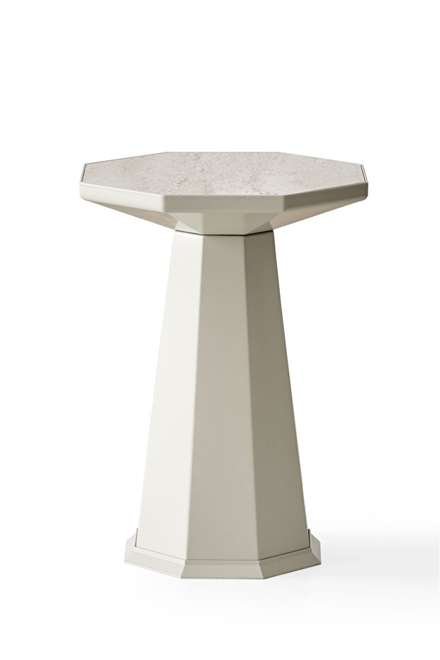 طاولة من حجر الرمل الأنيق بنمط الترافرتين - 5