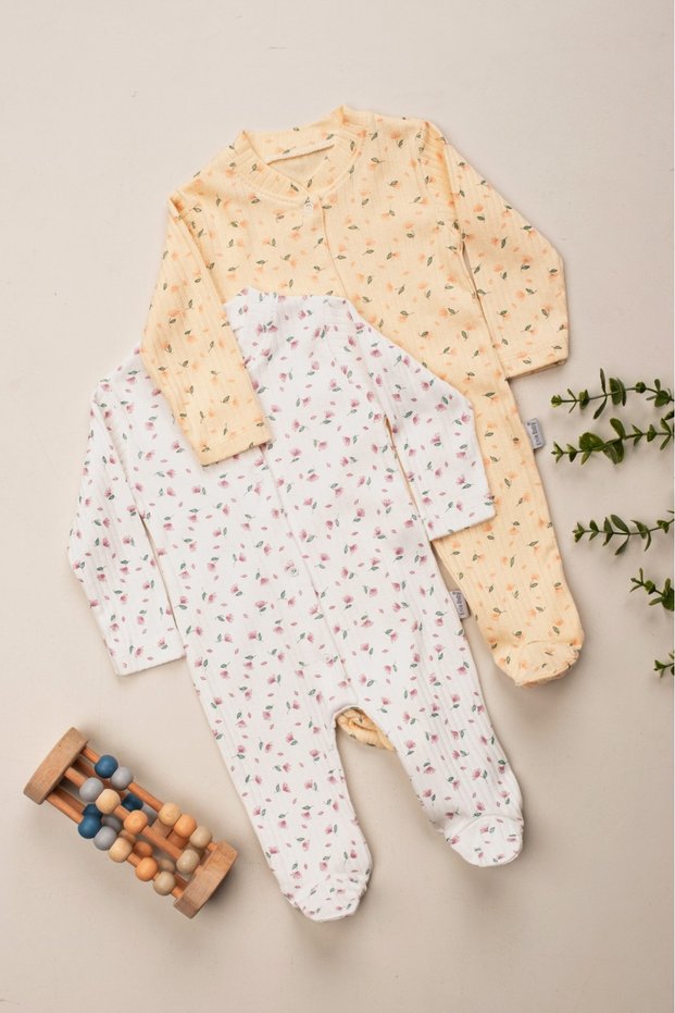 Baby Girl 2 Pieces 100% Hospital-Issued Overalls Set of Cotton