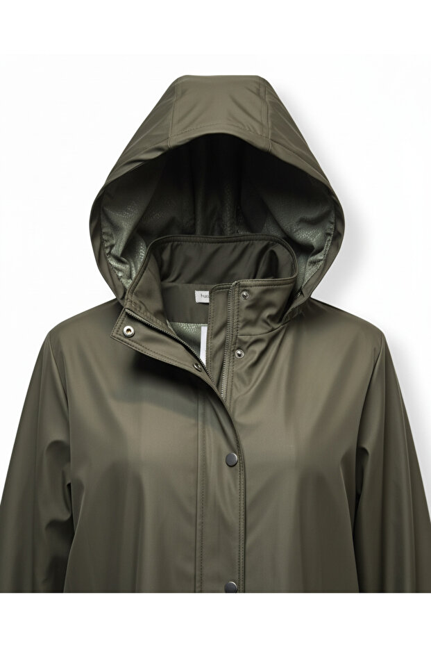 Wide Size Range, Patterned Lining Waterproof Raincoat - 8