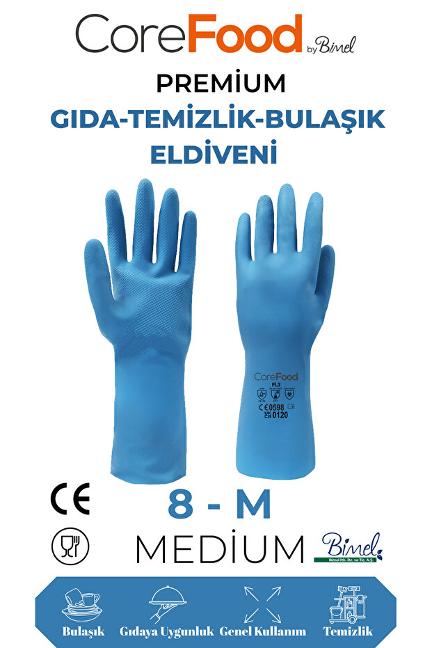 Fl3 Premium Food-Cleaning-Dishwashing Gloves m - 1 Pair