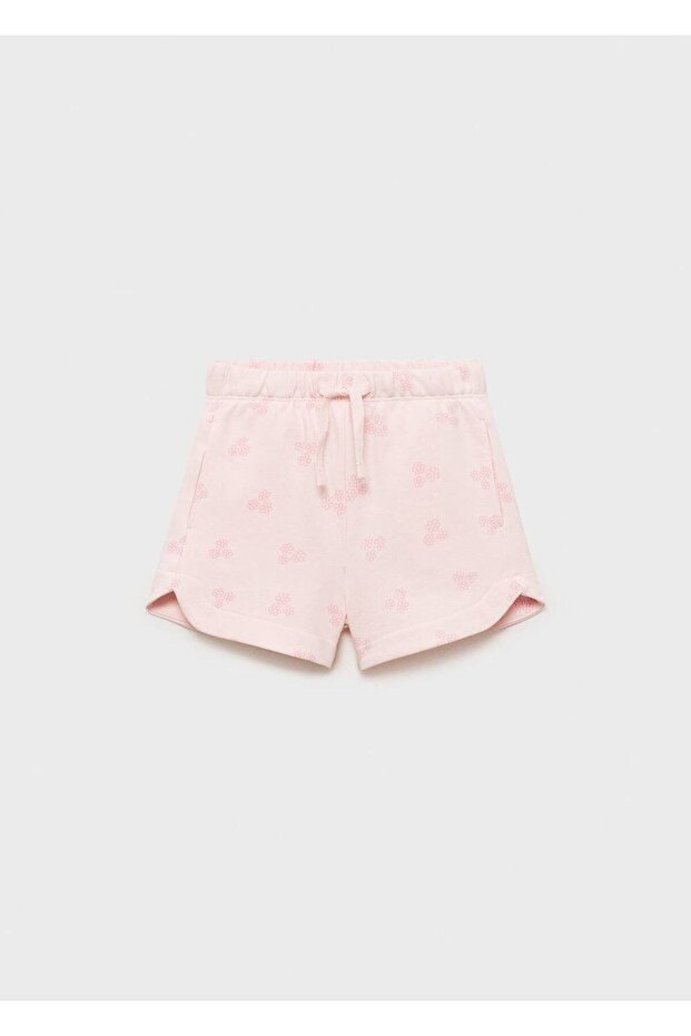 Desenli pamuklu şort - 1