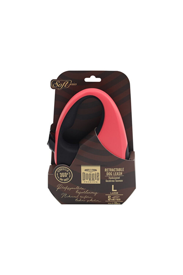 طوق تدريب للكلاب ناعم وقابل للتمديد TR-Small-Pink-15 Kg 5 Mt
