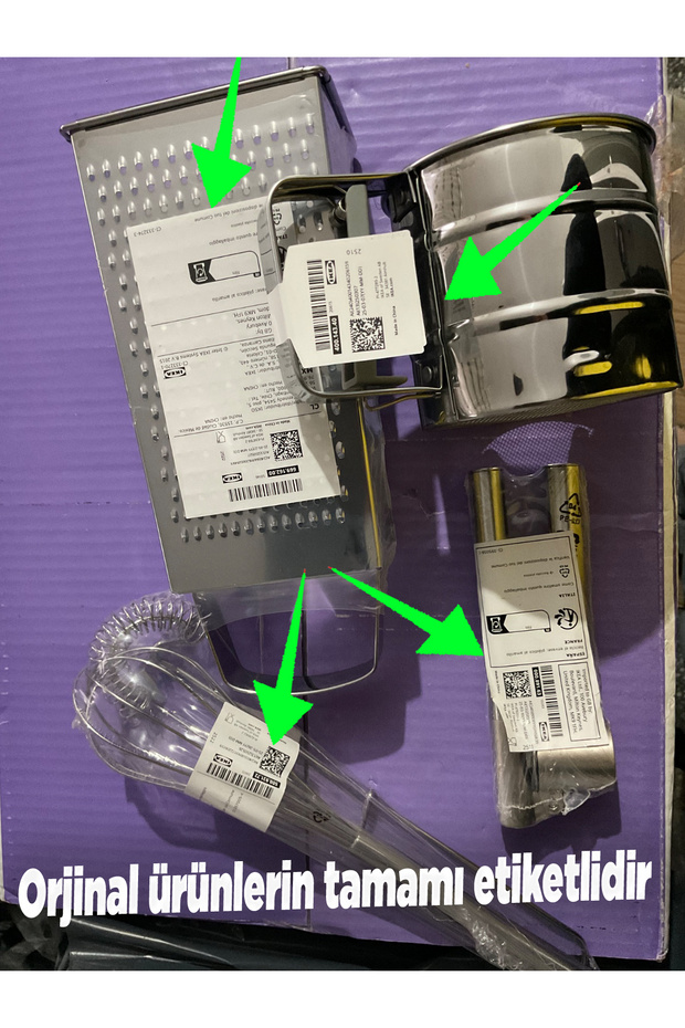 4 Lü Set, Idealısk Rende 2'li Çırpıcı Seti Koncıs Çelik Sarımsak Ezici Un Eleği - 2