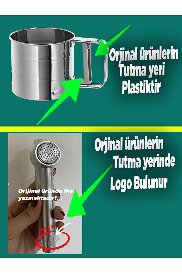 4 Lü Set, Idealısk Rende 2'li Çırpıcı Seti Koncıs Çelik Sarımsak Ezici Un Eleği - 8