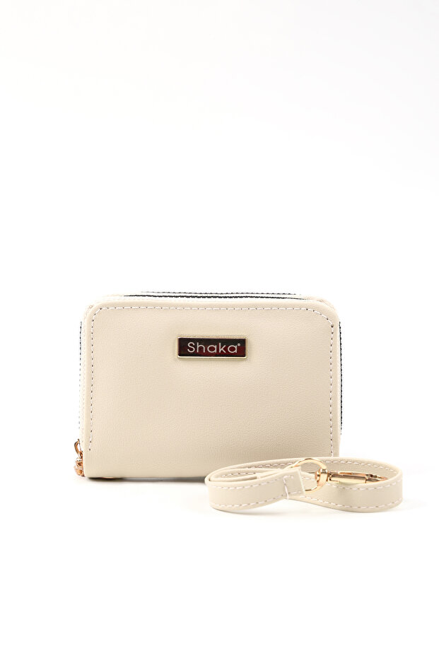 Krem Shk266 Faux Leather Wallet with 9 Compartments, Zipper Closure, Card Holder and Coin Compartment