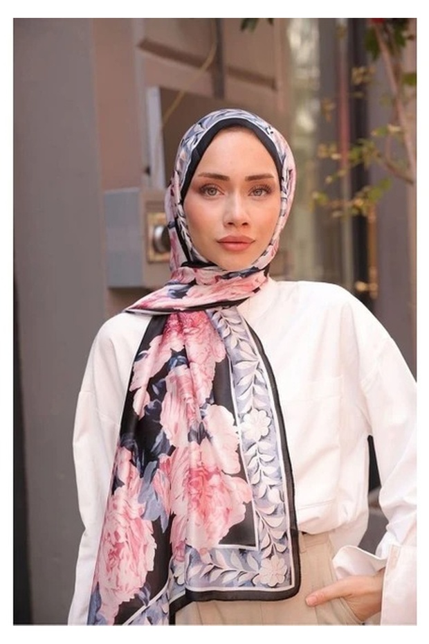 Flower Pattern Vual Silk Swall