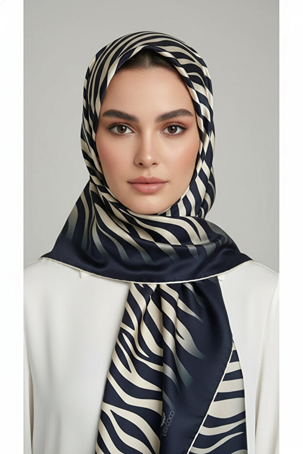 حمار وحشي منقوشة الطباعة الرقمية وشاح رايون - 3