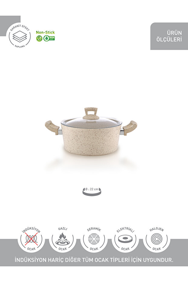 Germanitium 22 Cm Granit Tencere - 3