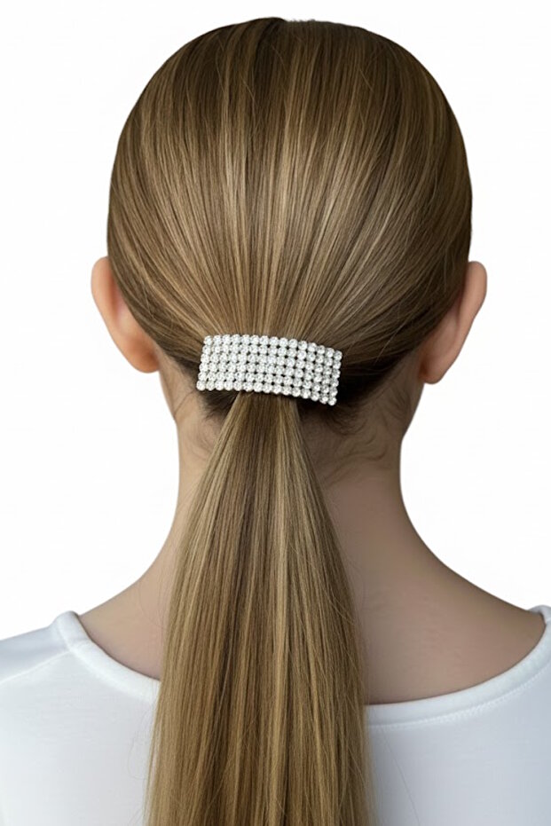 Gold Color Stone Detailed Rubber Buckle