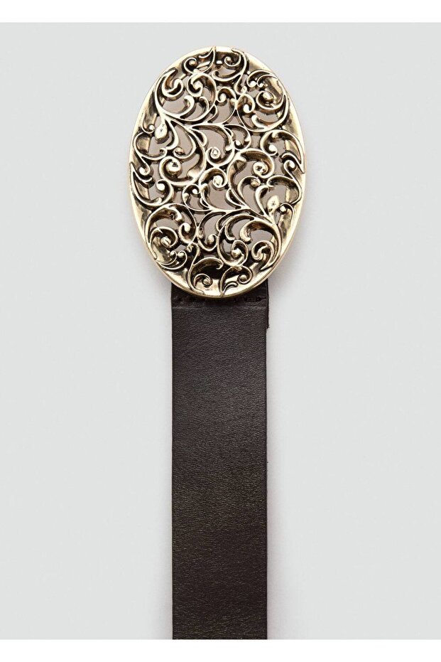 Oymalı tokalı deri kemer - 1