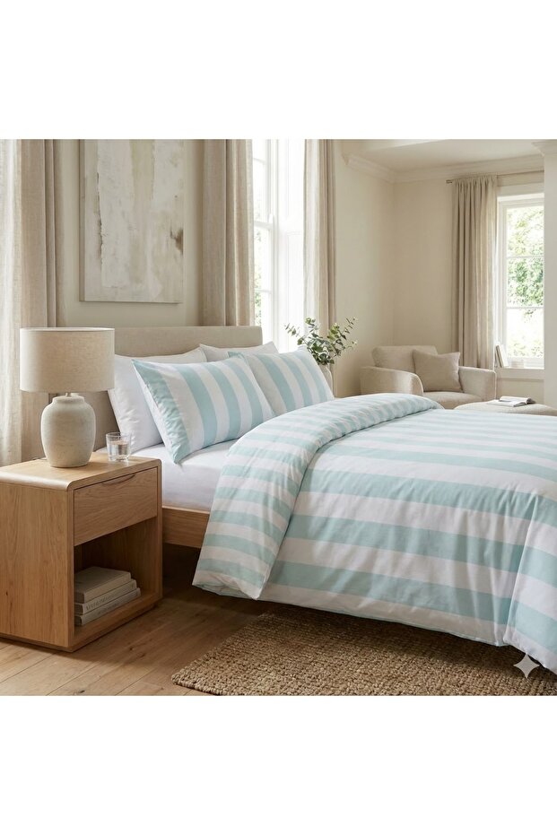 طقم غطاء لحاف مرن من Soft Sage لسرير فردي - 4