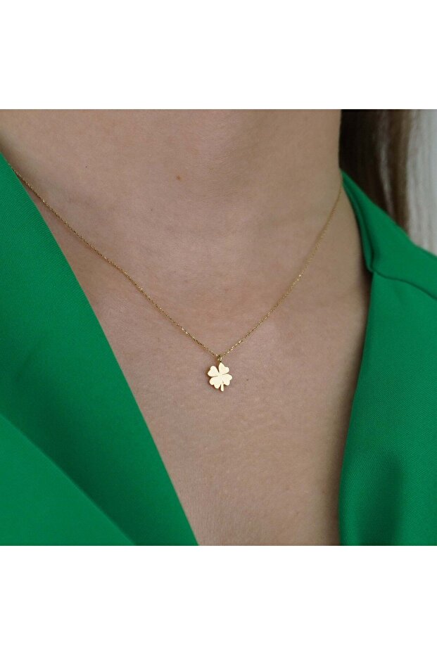 Mini Yonca Kolye - 5