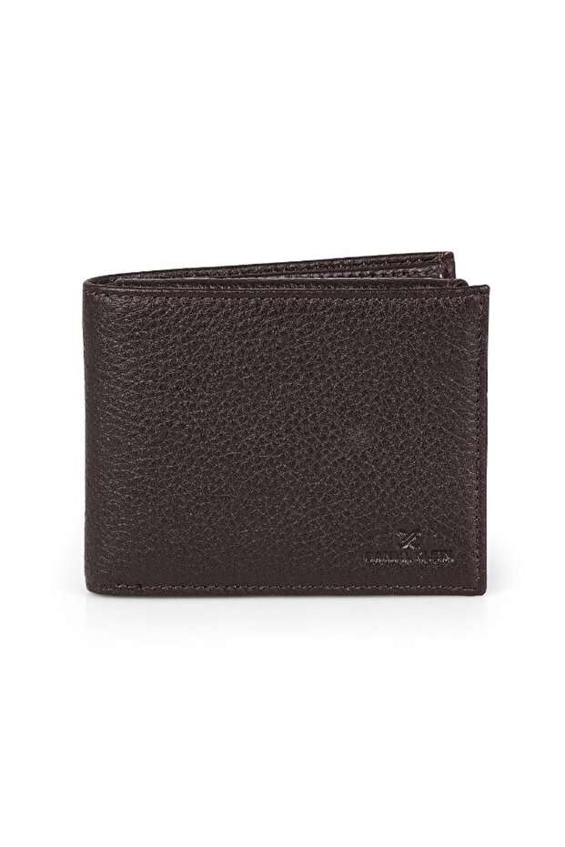 Dkl0743-3 Brown Men's Wallet & Card Holder Made of Large Volume Real Leather