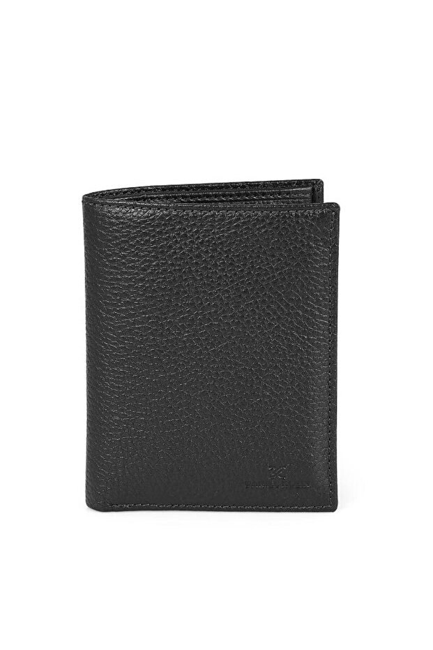 Dkl1344-1 Men's Black Wallet & Card Holder Made of Real Leather