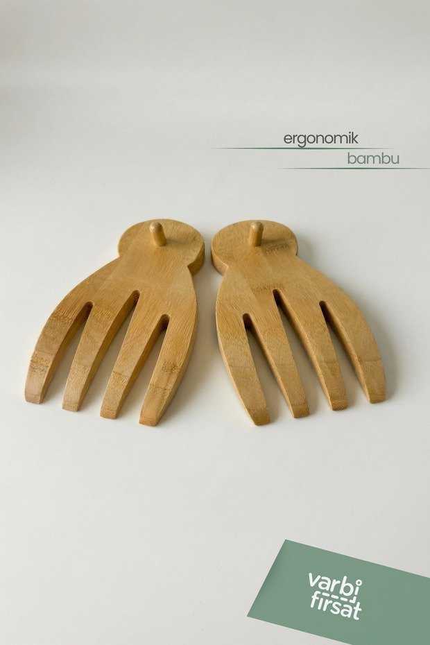 2'li Bambu Salata Servis Seti - 1