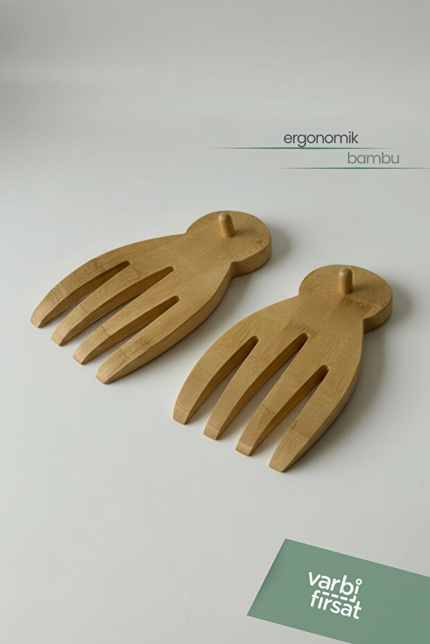 2'li Bambu Salata Servis Seti - 3