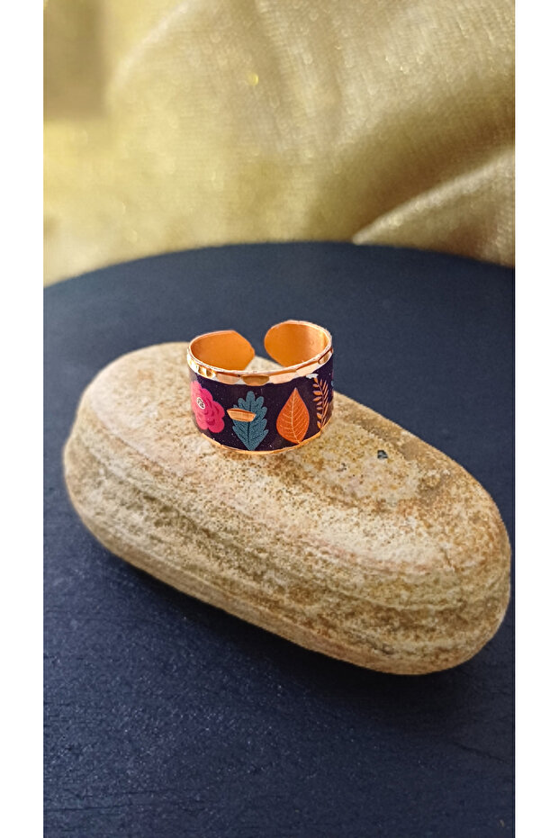 Copper Ring Patterned Width 12mm Thickness 1mm - 3