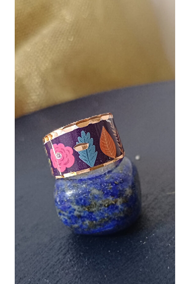 Copper Ring Patterned Width 12mm Thickness 1mm - 4