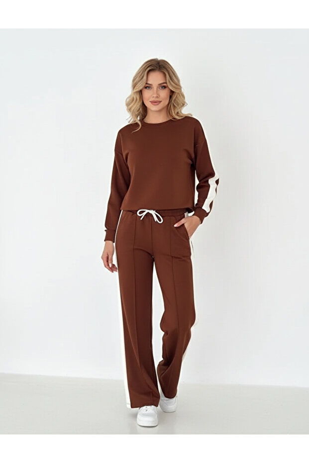 Modal Fabric Side Striped Tracksuit Set