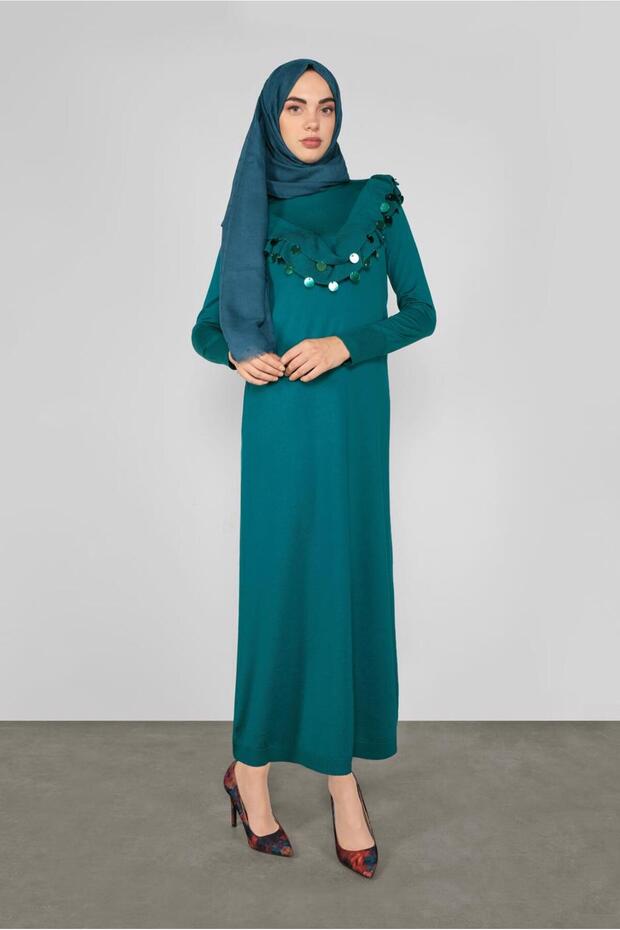 Pul Detailed Knitting Dress 41030