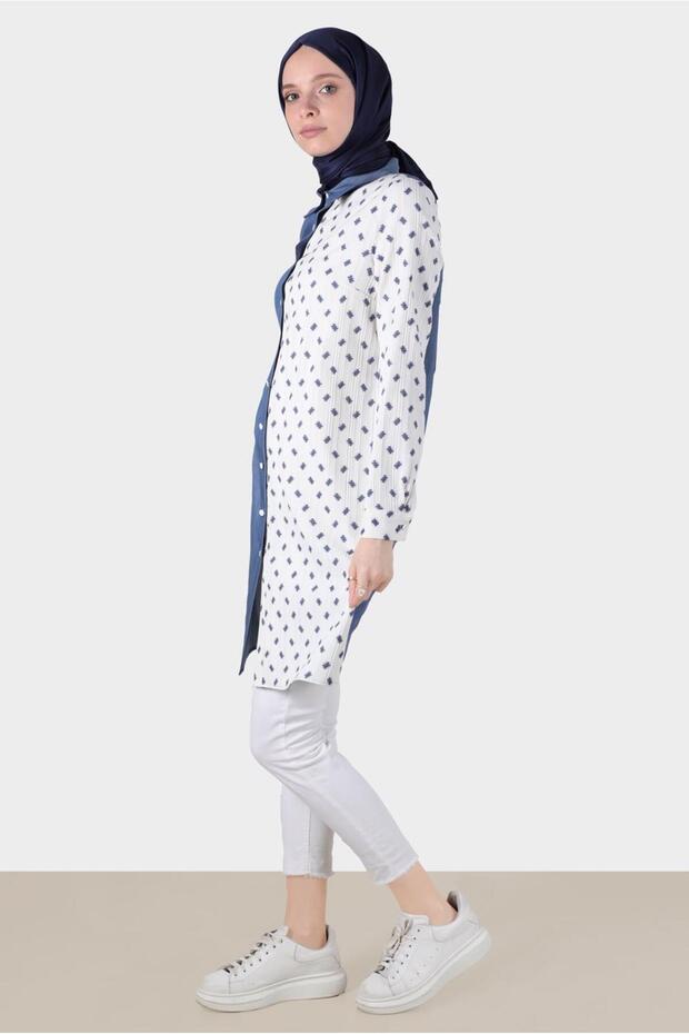 تونك منقوش بأزرار 42781 - 2