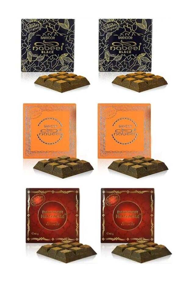 Ultimate Incense Bakhoor Collection (Pack of 6) - Nasaem, Black, Touch Me