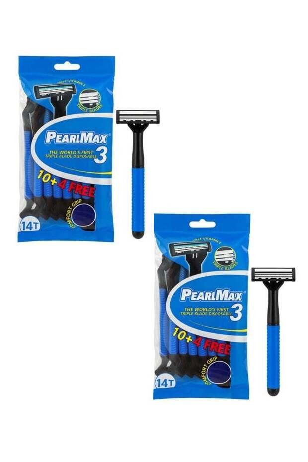 28 Pieces Triple Blade Disposable Razors for Men
