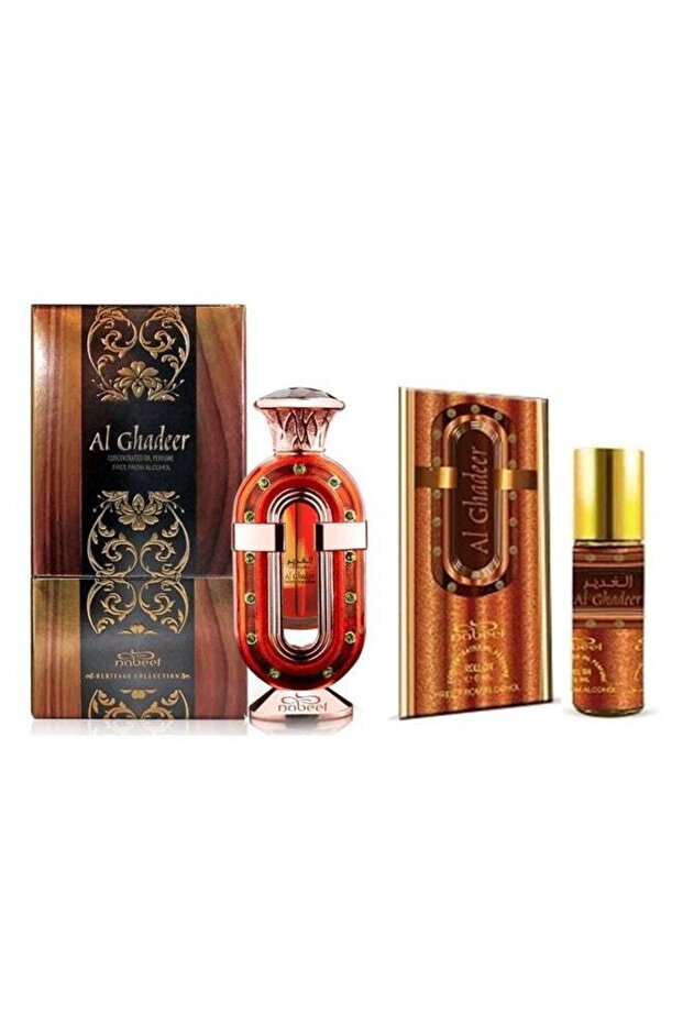 2 Pcs Al Ghadeer Combo Perfume Oil 20 ML and Roll On 6 ML