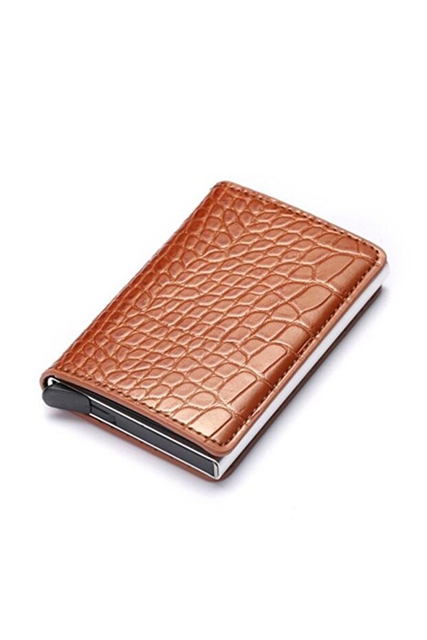 RFID Protection Ultra-Thin Aluminum Card Holder - Automatic Pop-Up Wallet
