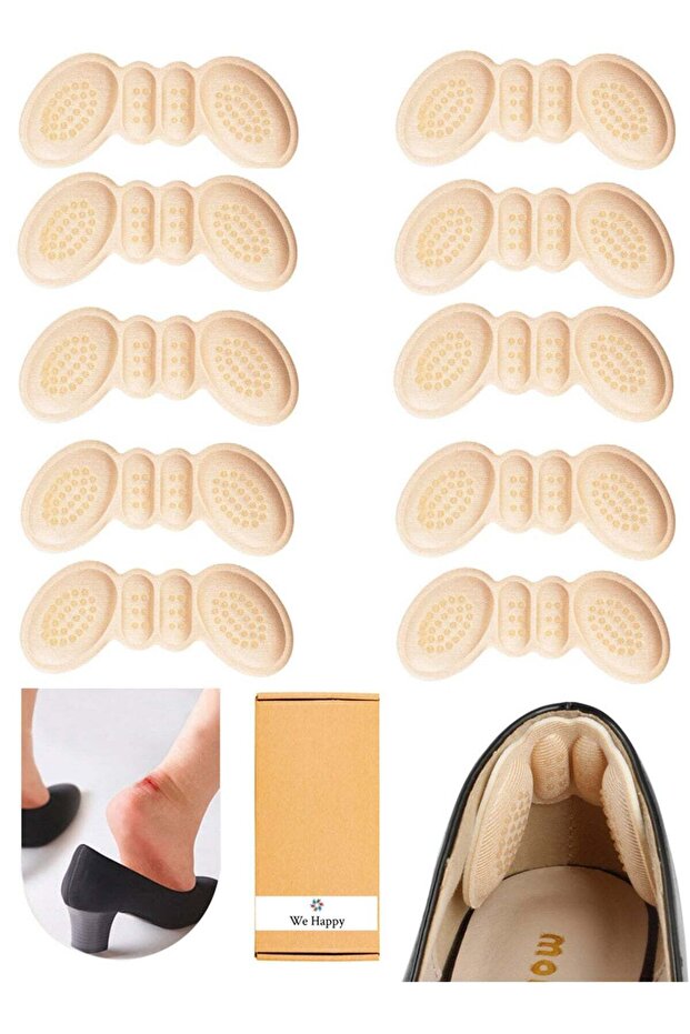 Shoe Insoles Heel Pads - 10 Pc Set