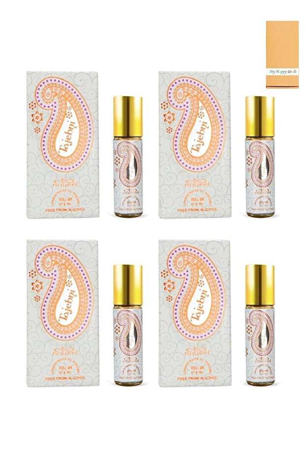 4 Pcs Tajbeni Alcohol Free Roll On Oil Perfume 6ML