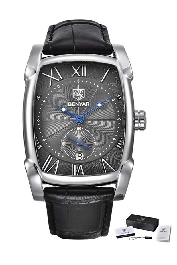 Men's Luxury Rectangle Analog Quartz Watch BY-5114