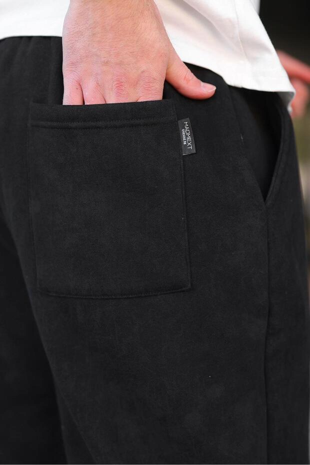 Black Batik Patterned Jogger Sweatpants E6582 - 3